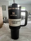 Stanley Black Glow 40 oz FlowState Quencher Tumbler with Straw & Handle NEW