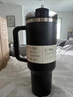 Stanley Black Glow 40 oz FlowState Quencher Tumbler with Straw & Handle NEW