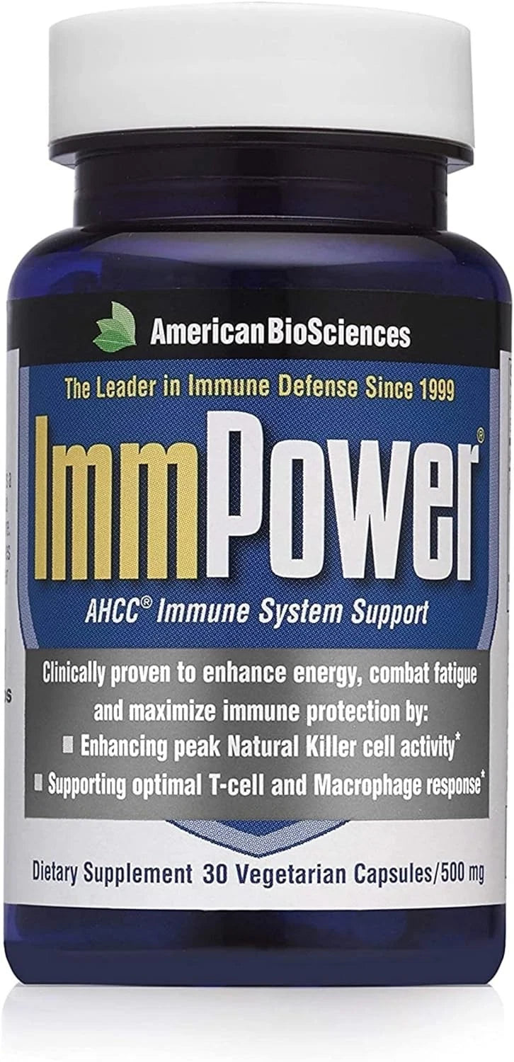AHCC Immune System Support Herbal Supplement 500 mg – 30 Capsules – Mushroom Extract Wellness Formula