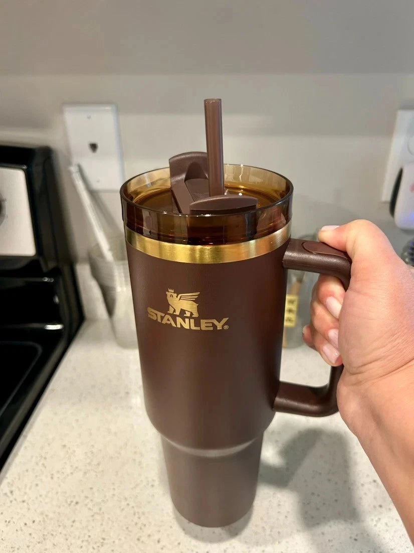 Stanley Chocolate Gold 40 oz Quencher H2.0 FlowState Tumbler | Limited Edition | Factory Sealed | Brand New