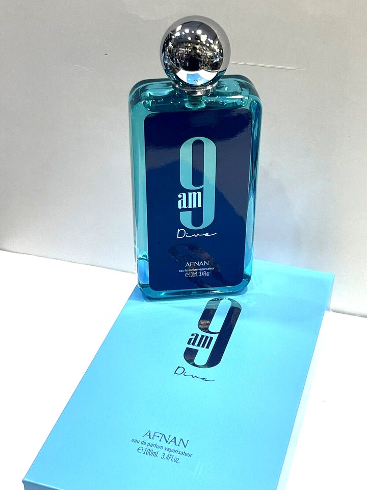 Afnan 9AM Dive Eau de Parfum Spray 3.4 fl oz (100ml) | Unisex | Brand New | 100% Genuine