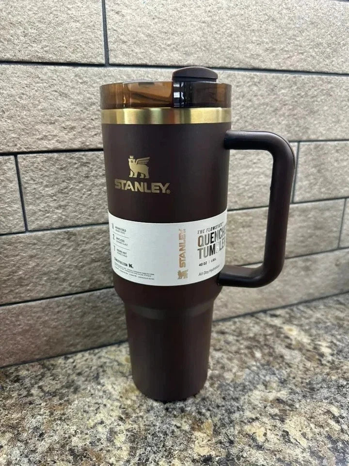Stanley Chocolate Gold 40 oz Quencher H2.0 FlowState Tumbler | Limited Edition | Factory Sealed | Brand New