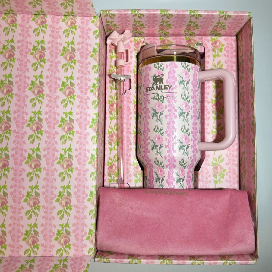 Stanley x LoveShackFancy Quencher 40oz Tumbler – Blooming Heirloom Edition Limited Floral Cup