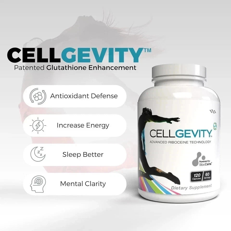 Cellgevity Advanced RiboCeine Technology – 120 Vegetable Capsules – Cellular Health & Antioxidant Support